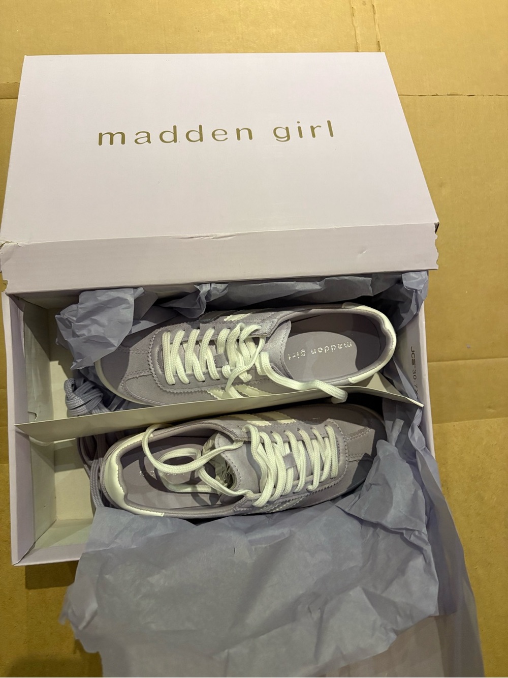 Madden Girl Women's Casual Lace-Up Sneakers in Lavender